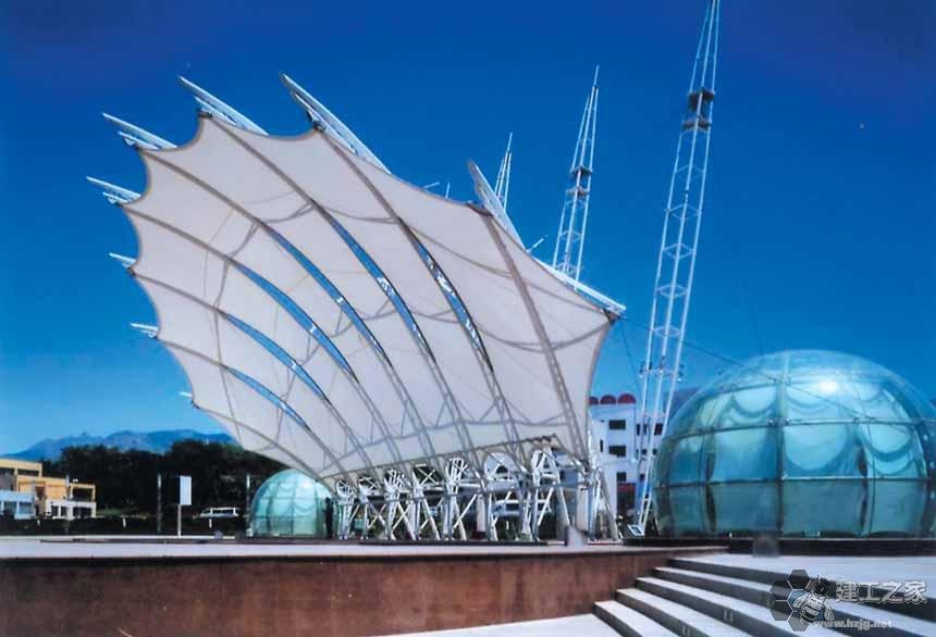 台湾车棚膜结构网架